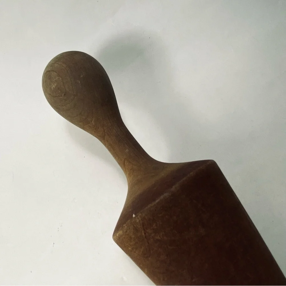 Vintage Primitive Rustic Wooden Cone-shaped Pestle or Masher